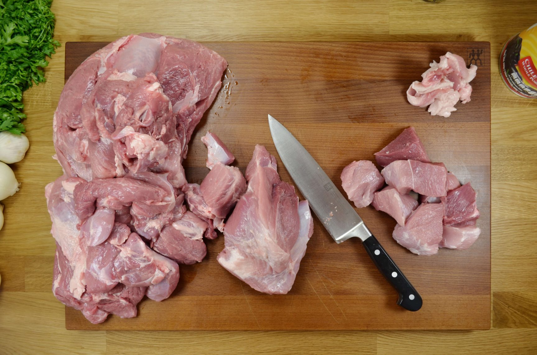 Recept / Chile Verde / Pracovný postup / Pripravte mäso